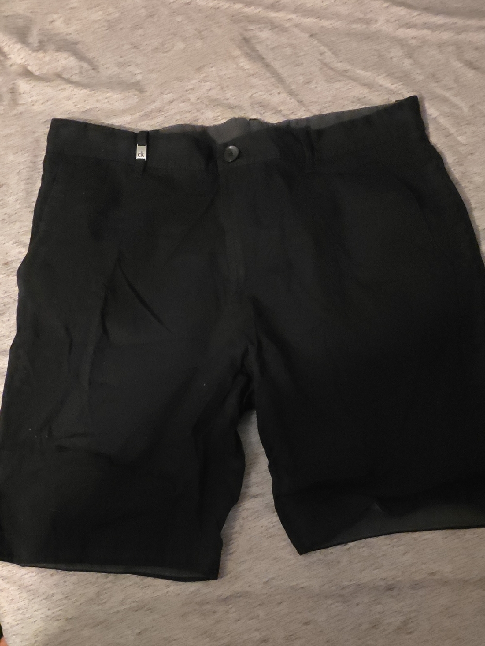 Calvin Klein Men's Black Flat-Front Shorts